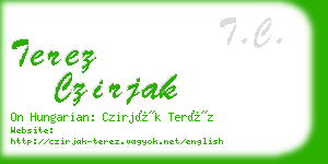 terez czirjak business card